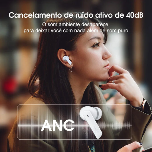 QCY HT05 MeloBuds ANC — Fone TWS Bluetooth 5.2 com ANC