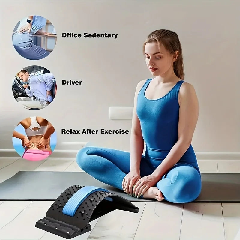 Extensor Dorsal Regulavel de 4 Niveis e Suporte Ergonomico Lombar