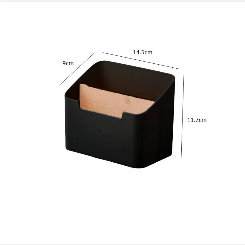 Organizador de Mesa Multifuncional com Divisórias – Porta Controle Remoto, Maquiagem e Lenços