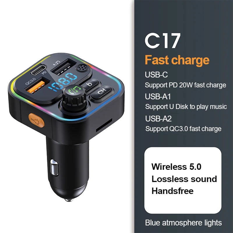 DYBO C22 — Transmissor FM Bluetooth 5.0 para Carro