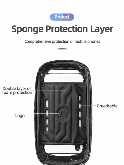 Bolsa de Quadro para Bicicleta ROCKBROS Impermeável com Suporte de Celular