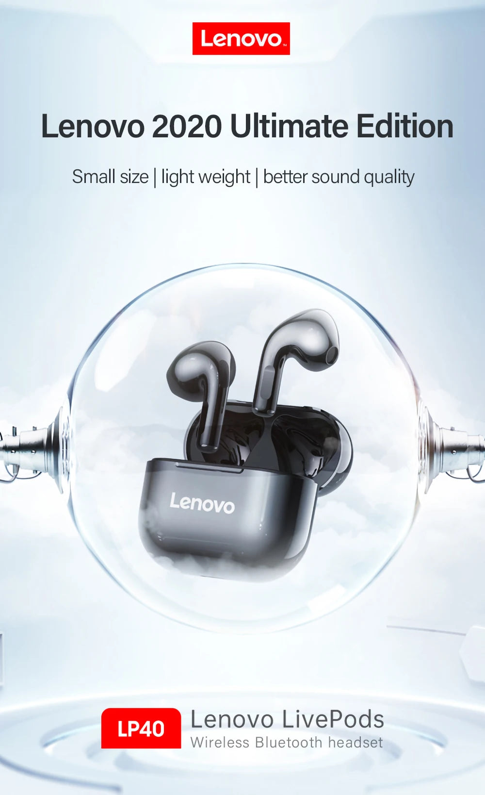 Lenovo LP40 — Fone Bluetooth TWS