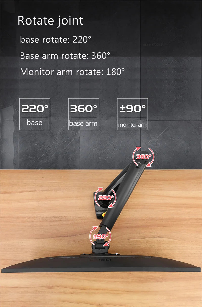 Suporte Articulado para Monitor com Pistão a Gás NB F80 (17" a 30")