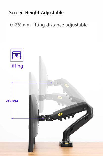 Suporte Articulado para Monitor com Pistão a Gás NB F80 (17" a 30")