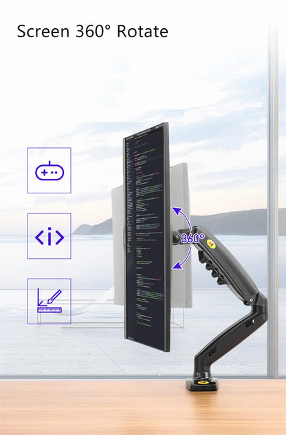 Suporte Articulado para Monitor com Pistão a Gás NB F80 (17" a 30")