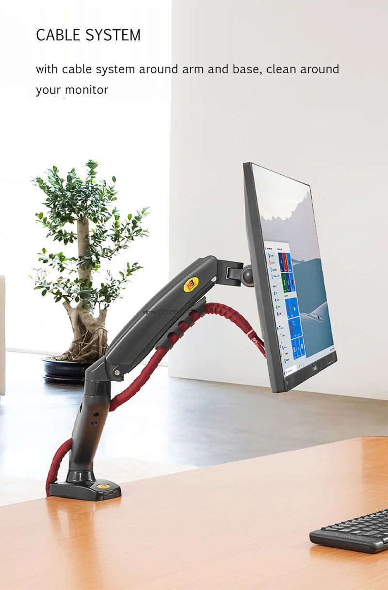 Suporte Articulado para Monitor com Pistão a Gás NB F80 (17" a 30")