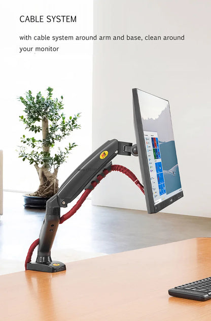 Suporte Articulado para Monitor com Pistão a Gás NB F80 (17" a 30")