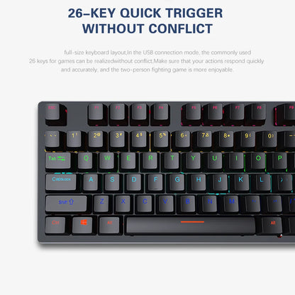 AyeBeau — Teclado Mecânico Gamer RGB 87 Teclas