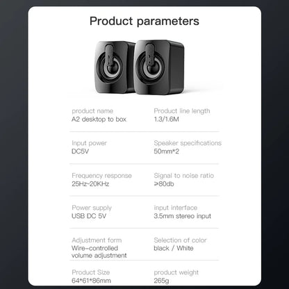 AyeBeau — Caixa de Som USB 2.0 para PC