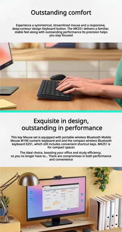 Logitech MK251 — Teclado e Mouse Sem Fio
