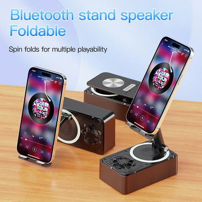 Suporte de Celular Articulado 3 em 1 com Caixa de Som Bluetooth e Power Bank