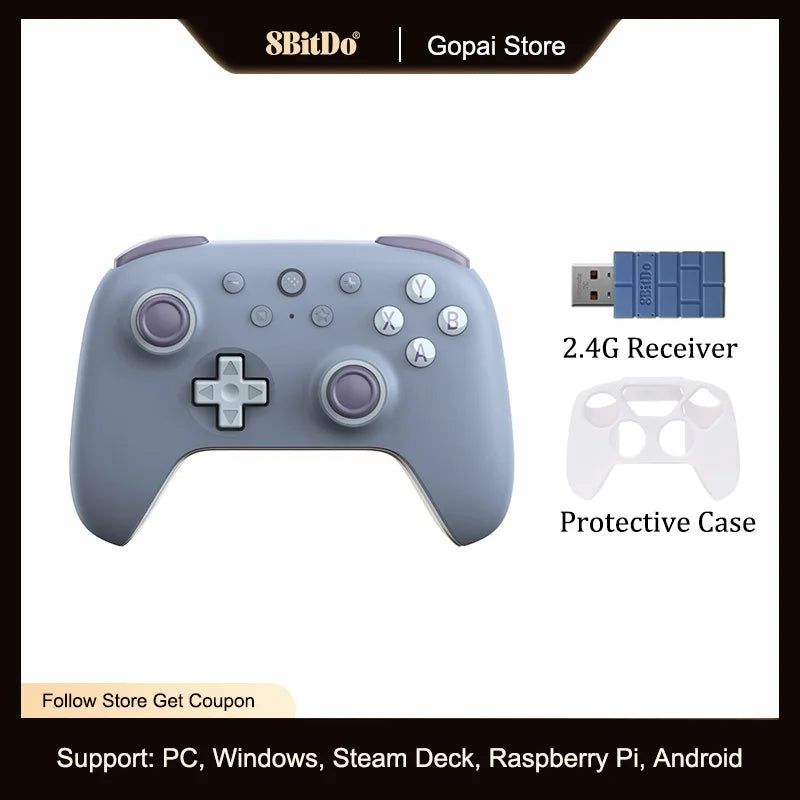 Controle Gamer 8BitDo Ultimate 2C Sem Fio 2.4G com Hall Effect para PC