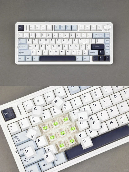 Teclado Mecânico Gamer AULA F75 75% RGB Hot-Swap Bluetooth 2.4G USB