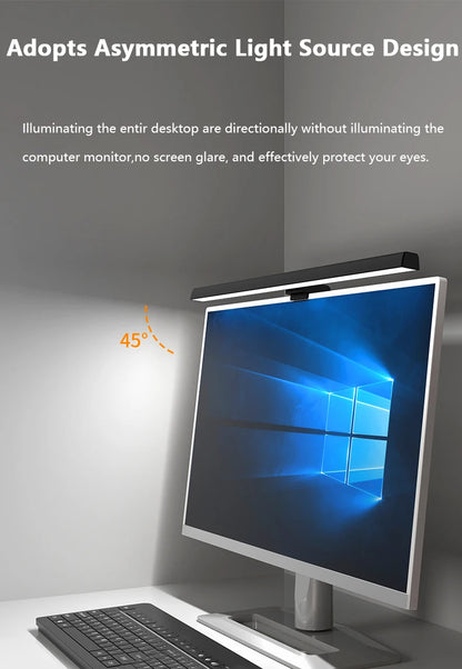 Luminária de Monitor Light Bar 50cm – Barra de Luz LED com Escurecimento Contínuo e Anti-Reflexo