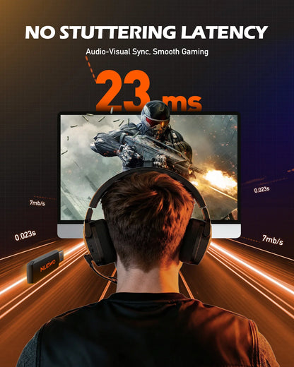 NUBWO G06 — Headset Gamer Sem Fio 2.4GHz + Bluetooth 5.3
