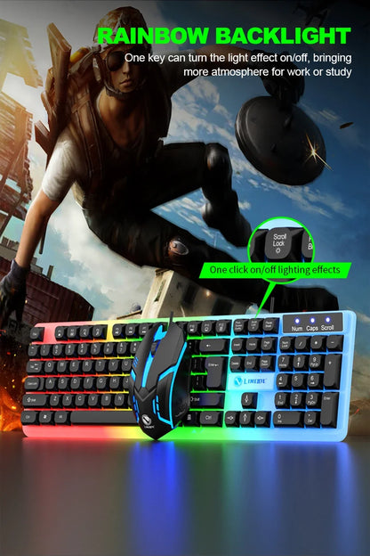 NG GTX350 — Combo Teclado e Mouse Gamer com LED