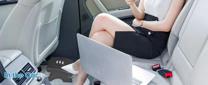 Apoio de Pés Ergonômico de Alta Resistência – Suporte de Mesa com Rolos de Massagem (Suporta até 54 kg)