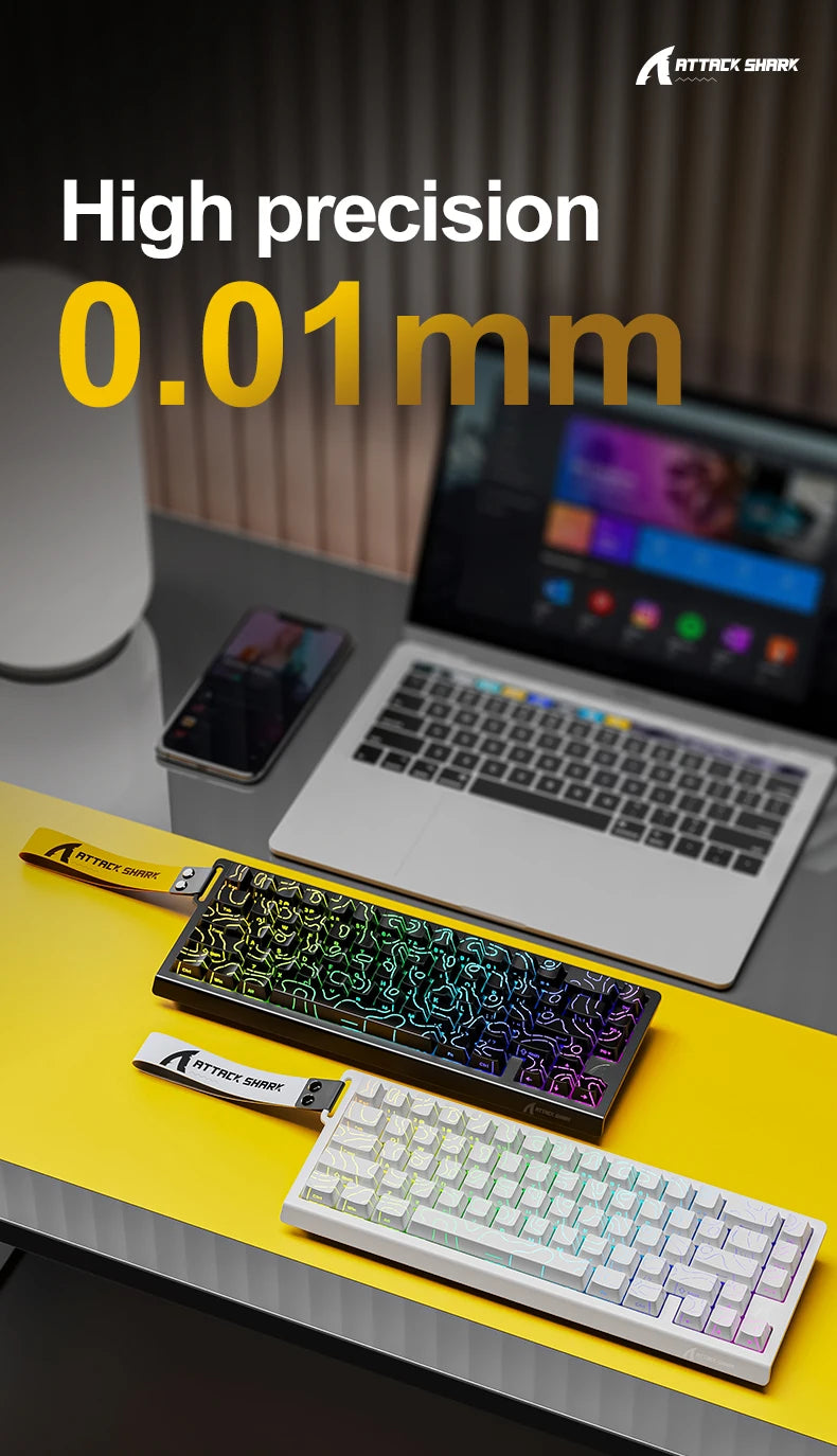 Attack Shark X68HE — Teclado Gamer Magnético 8000Hz
