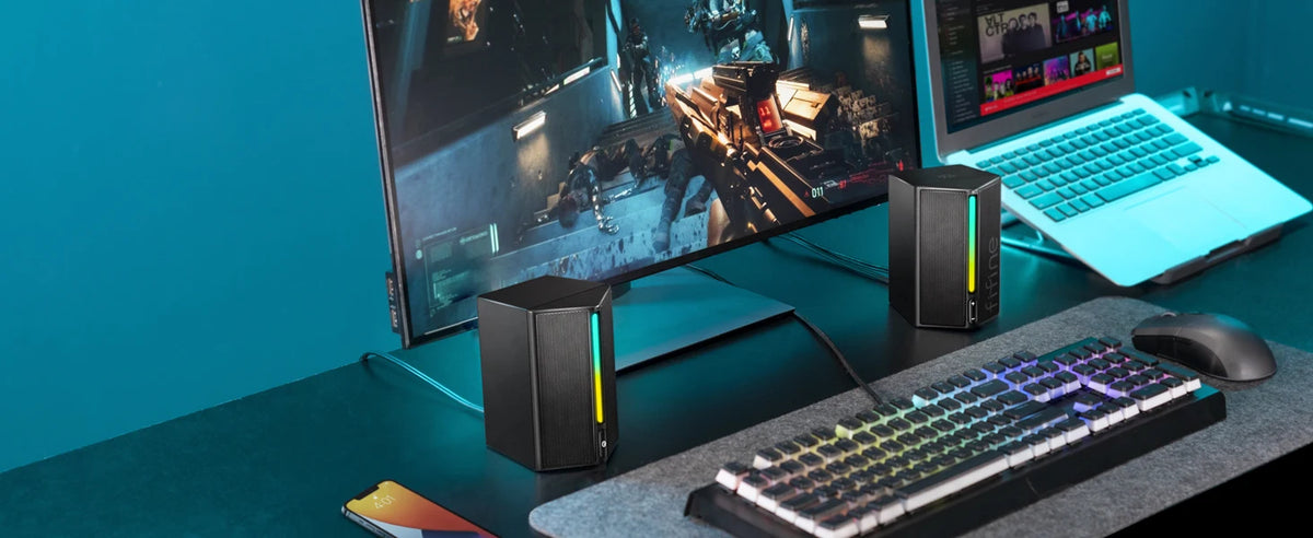 FIFINE A20 — Caixa de Som USB 2.0 com RGB