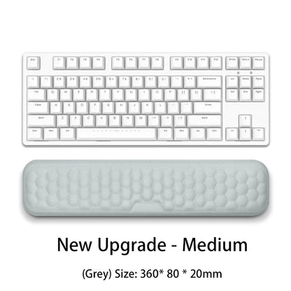 Apoio de pulso para teclado e mouse em espuma viscoelástica, suporte ergonômico para as mãos, ideal para notebooks e laptops.