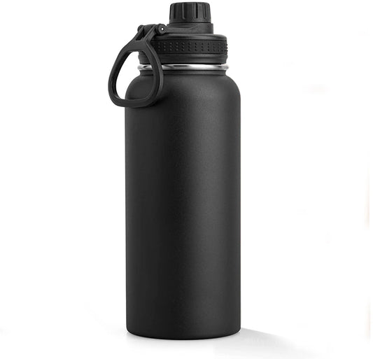 Garrafa Térmica Esportiva em Aço Inox 1000ml / 32oz Isolada a Vácuo com Tampa de Bico Hermética e Boca Larga