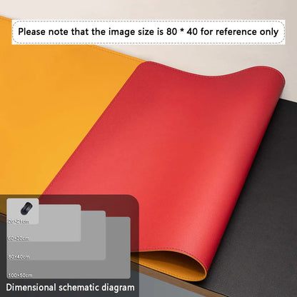 Mousepad grande para escritório, protetor de mesa em couro PU impermeável, ideal para teclado, jogos e acessórios de PC.
