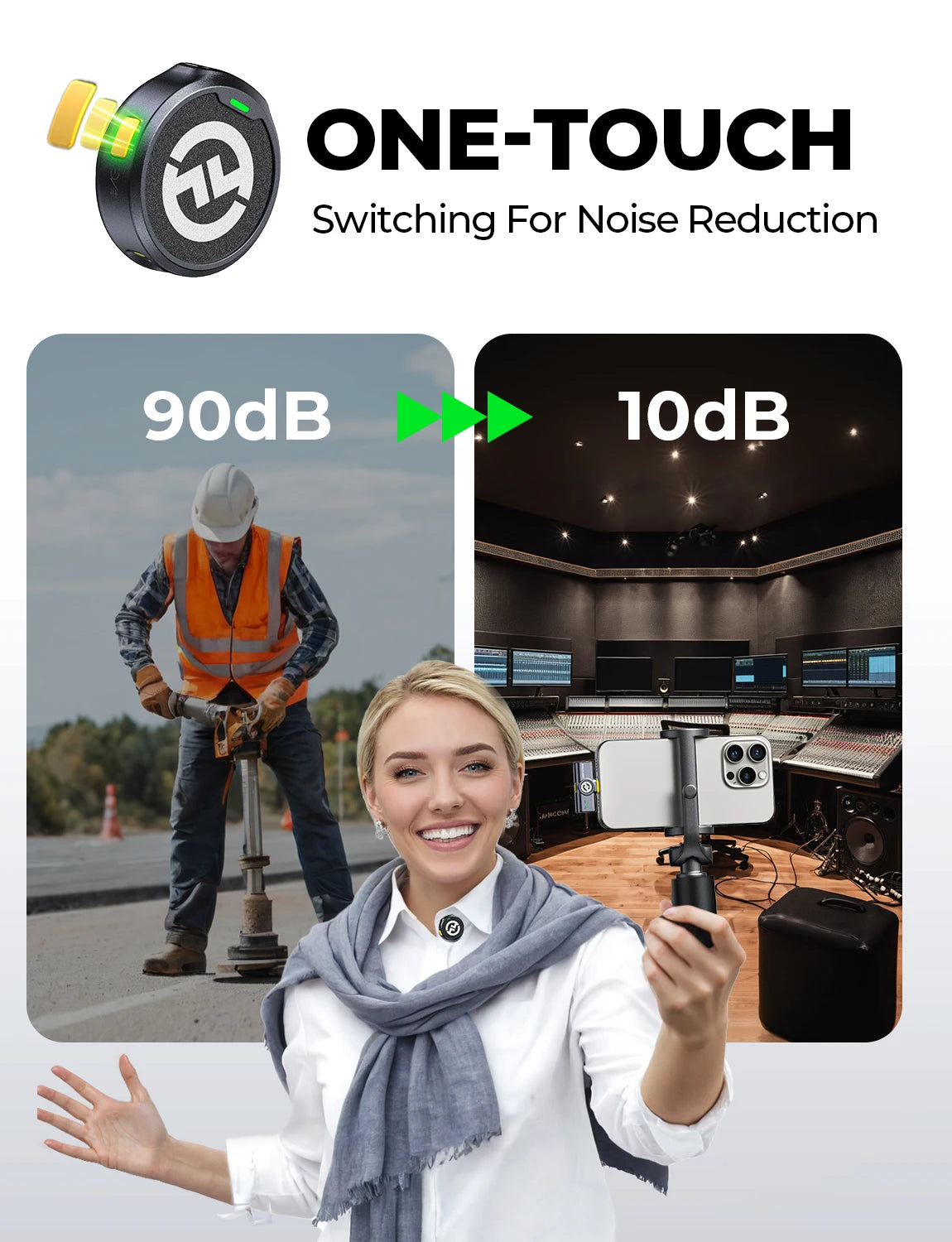 LARK M2 — Microfone de Lapela Sem Fio com ENC