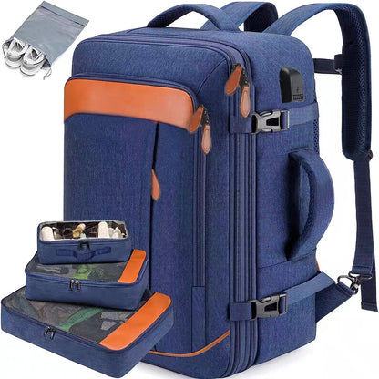 Mochila de Viagem Expansível Tipo Mala MOZHI (Acompanha 4 Organizadores)