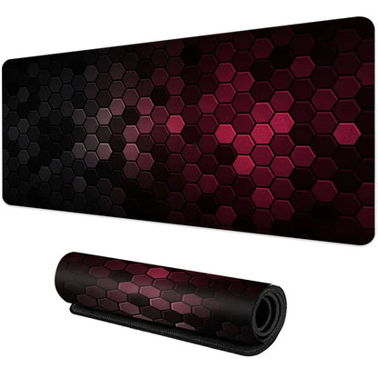 Desk Mat Gamer Gradiente Neon XXL – Mouse Pad Speed com Borda Costurada