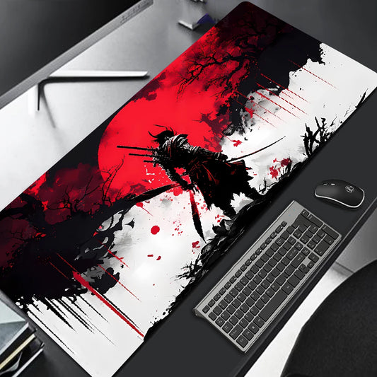 Mouse Pad Gamer Samurai Warrior XXL – Base Antiderrapante Impermeável