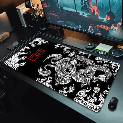 Mouse Pad Gamer Japanese Dragon — Desk Mat Speed