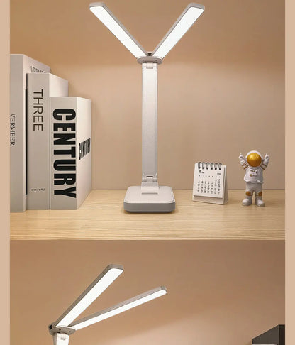 Luminária de Mesa LED Articulada – Touch Screen, 3 Tons de Luz e Bateria Recarregável