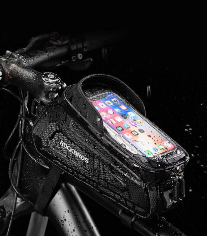 Bolsa de Quadro para Bicicleta ROCKBROS Impermeável com Suporte de Celular