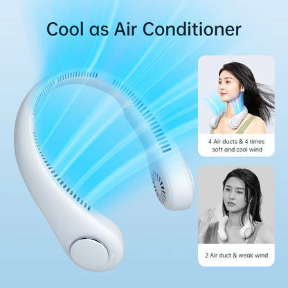 Ventilador de Pescoço Portátil JISULIFE FA14 4000mAh Sem Pás Recarregável USB-C