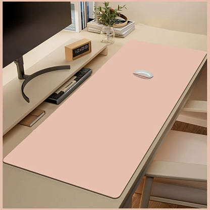 1 unidade de tapete de rato grande em couro sintético, antiderrapante e impermeável, ideal para escritório e mesa. Fácil de limpar.