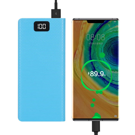 Case Power Bank DIY kebidumei C18 para 8 Baterias 18650 com Display LCD e Lanterna LED