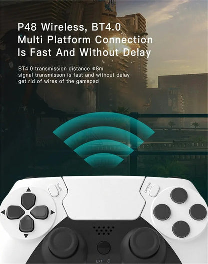 GAMINJA P48 — Controle Gamer Sem Fio para PS4, PS3 e PC