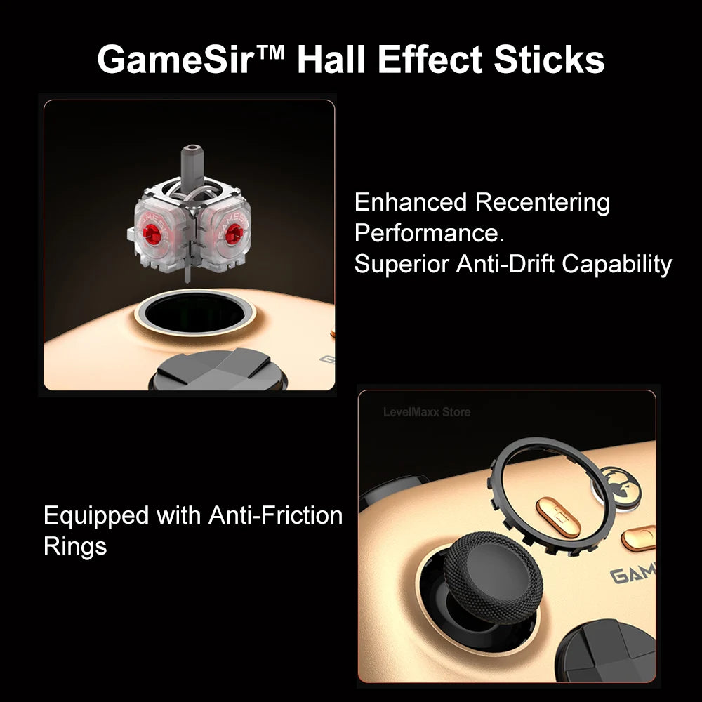 Controle Gamer GameSir Nova 2 Lite Champion Edition Sem Fio 1000Hz Hall Effect