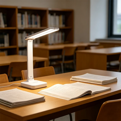 Luminária de Mesa LED Articulada – Touch Screen, 3 Tons de Luz e Bateria Recarregável