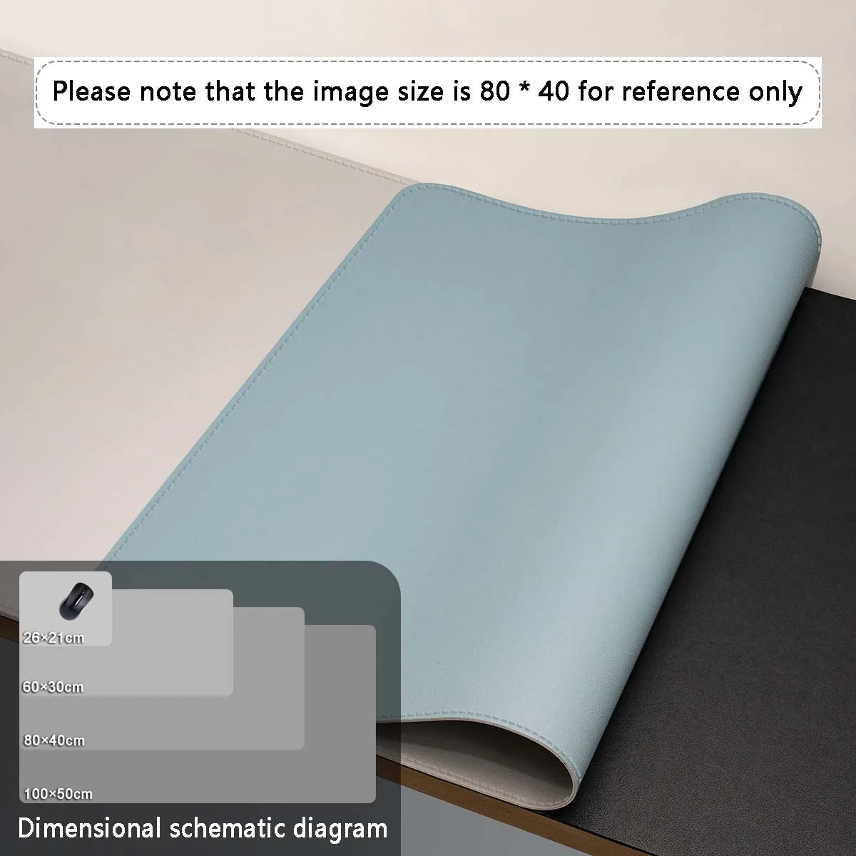 Mousepad grande para escritório, protetor de mesa em couro PU impermeável, ideal para teclado, jogos e acessórios de PC.