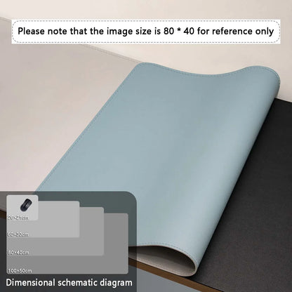 Mousepad grande para escritório, protetor de mesa em couro PU impermeável, ideal para teclado, jogos e acessórios de PC.