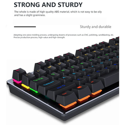 AyeBeau — Teclado Mecânico Gamer RGB 87 Teclas