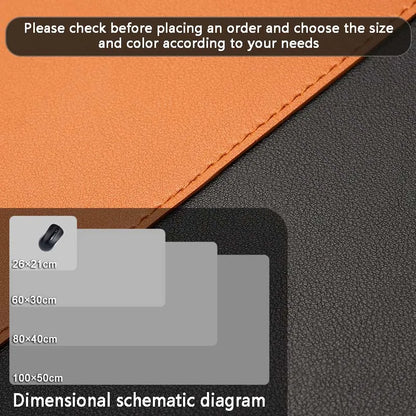 Mousepad grande para escritório, protetor de mesa em couro PU impermeável, ideal para teclado, jogos e acessórios de PC.
