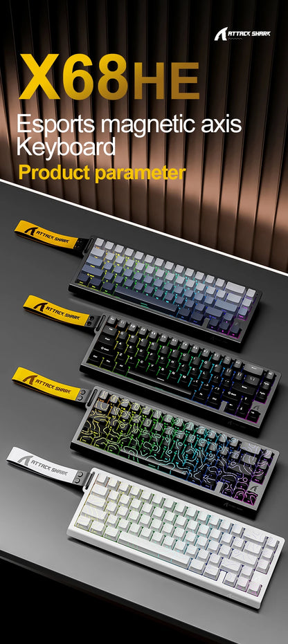 Attack Shark X68HE — Teclado Gamer Magnético 8000Hz