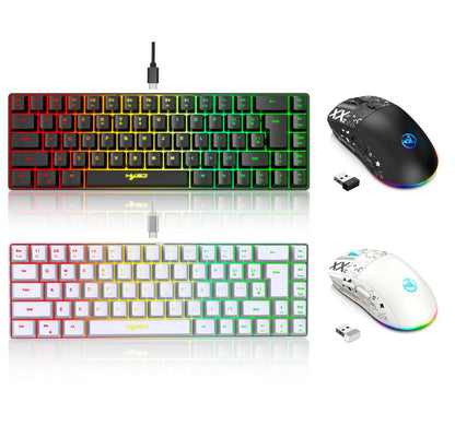HXSJ V200 + T90 — Combo Teclado 68 Teclas e Mouse Gamer