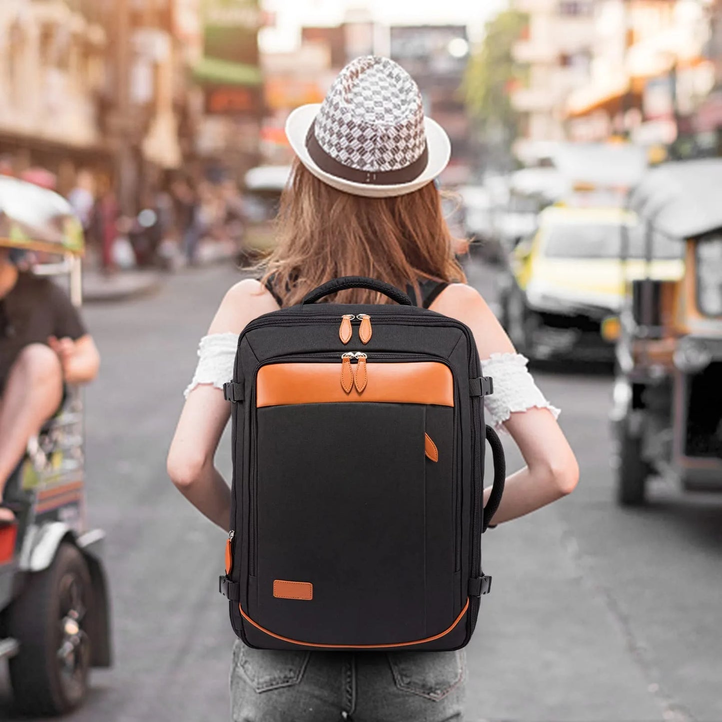 Mochila de Viagem Expansível Tipo Mala MOZHI (Acompanha 4 Organizadores)