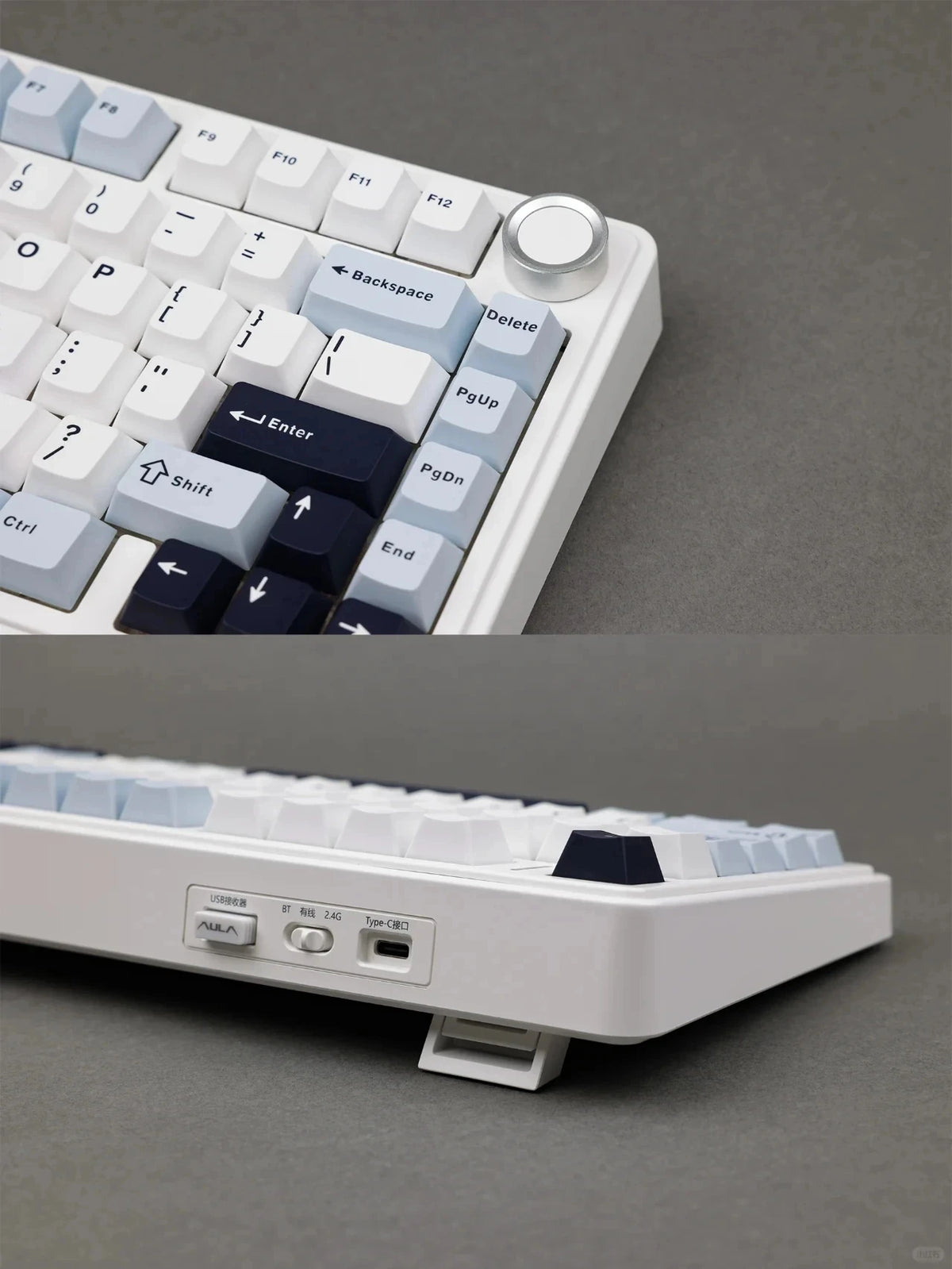 Teclado Mecânico Gamer AULA F75 75% RGB Hot-Swap Bluetooth 2.4G USB
