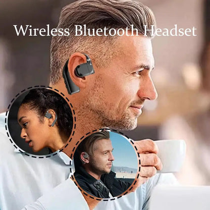 Fone de Ouvido Bluetooth 5.4 com Gancho Espetacular – Headset Esportivo e Empresarial de Alta Fidelidade