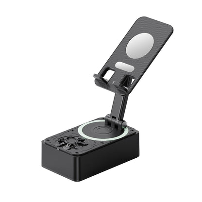 Suporte de Celular Articulado 3 em 1 com Caixa de Som Bluetooth e Power Bank