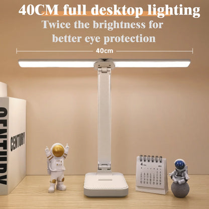 Luminária de Mesa LED Articulada – Touch Screen, 3 Tons de Luz e Bateria Recarregável